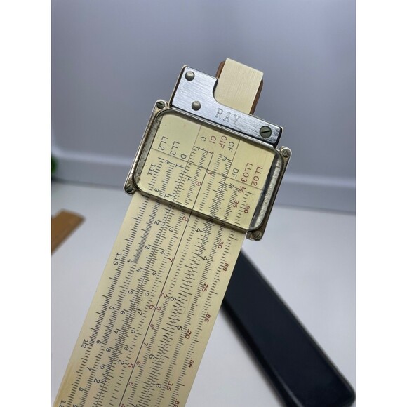 Keuffel Esser Slide Rule N4081-3 Log Log Duplex Decitrig Leather Case Box 1940s - Picture 5 of 8